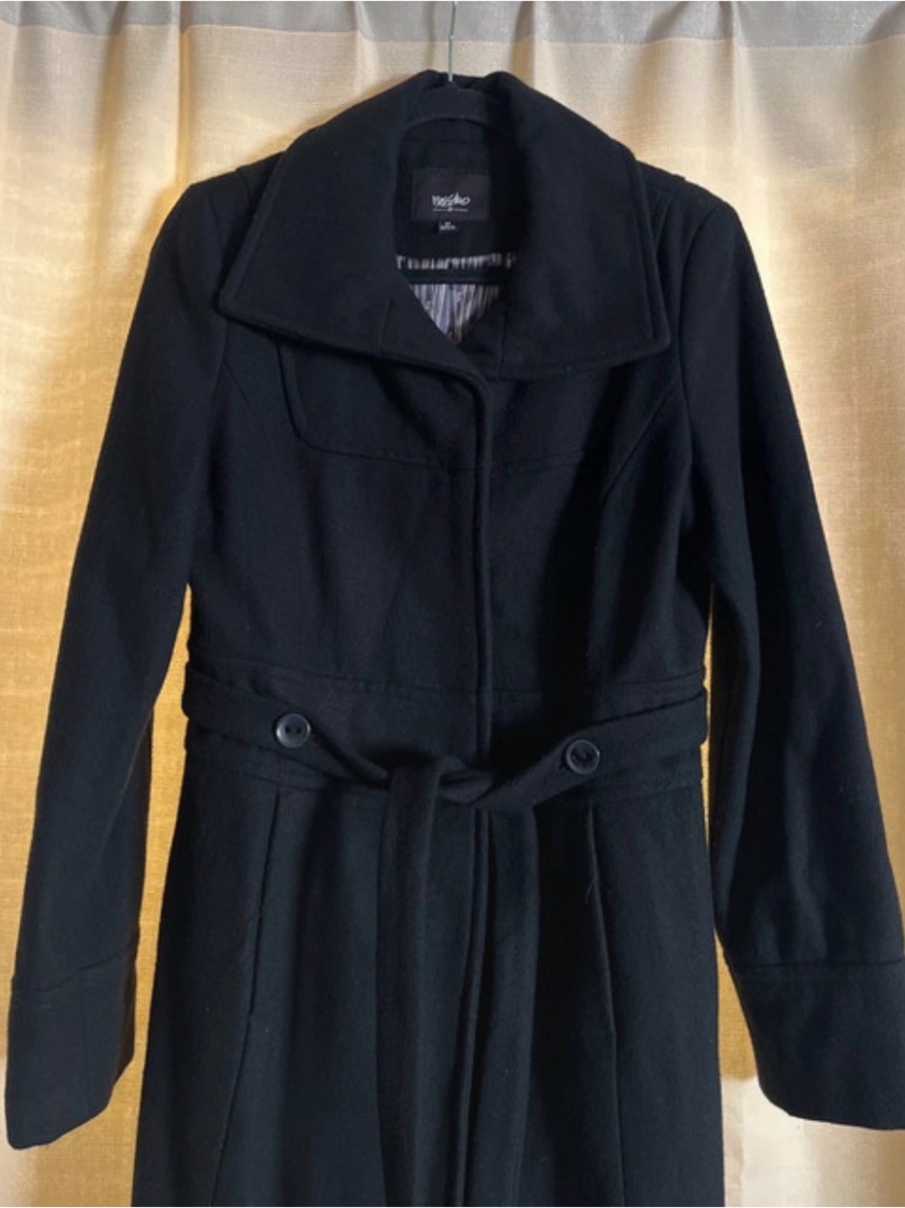 Women’s Mossimo Black Belted Trench Coat
